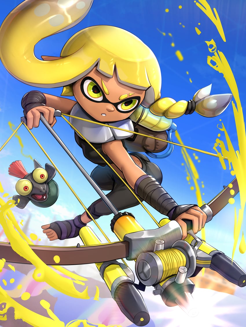 smallfry and agent 3 (splatoon and 1 more) drawn by gonzarez