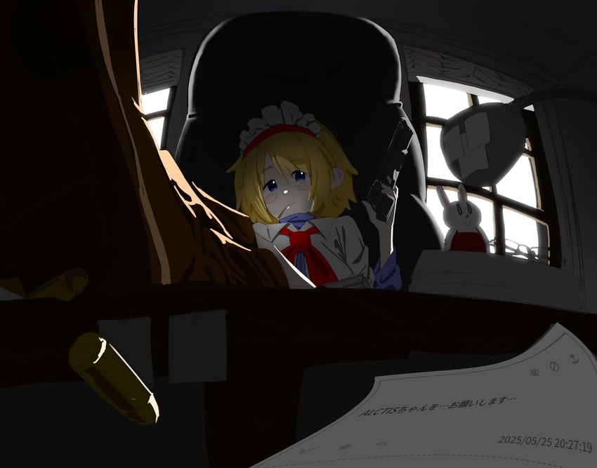 alice margatroid, taisa, and fluffy fluffy rabbit-chan (touhou and 1 more) drawn by suzuki_kenichi