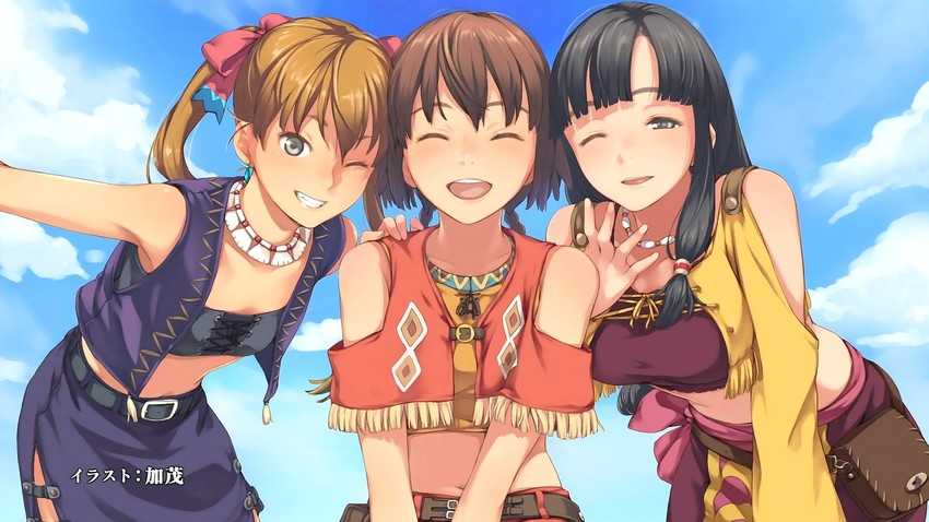 amy, saaya, and melty (suisei no gargantia) drawn by kamo_(gafas)