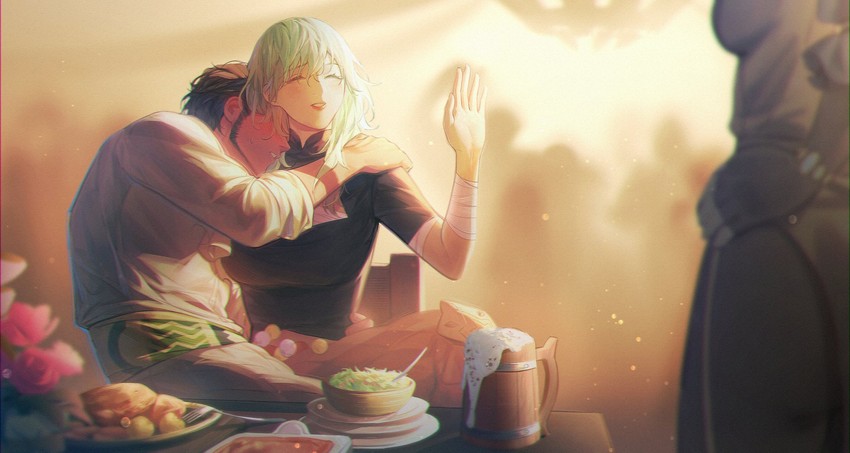 claude von riegan, female byleth, and judith von daphnel (fire emblem and 1 more) drawn by zhihaiwusheng