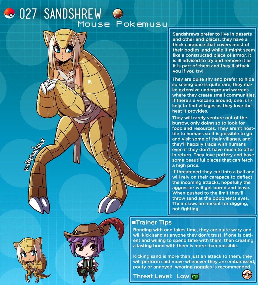 terrance rainer and sandshrew (pokemon) drawn by kinkymation