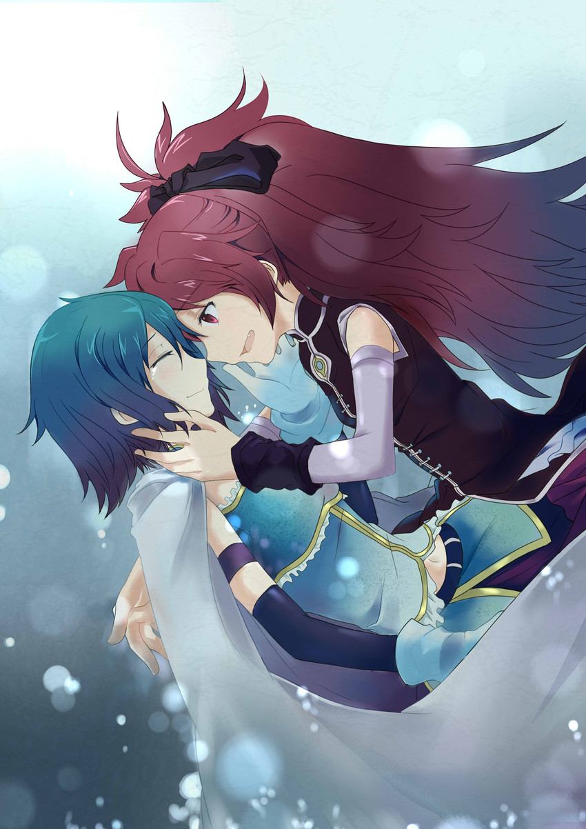 miki sayaka and sakura kyoko (mahou shoujo madoka magica) drawn by yorukun