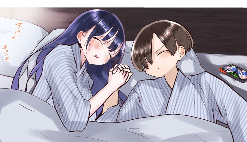 yamada anna and ichikawa kyoutarou (boku no kokoro no yabai yatsu) drawn by m2bou