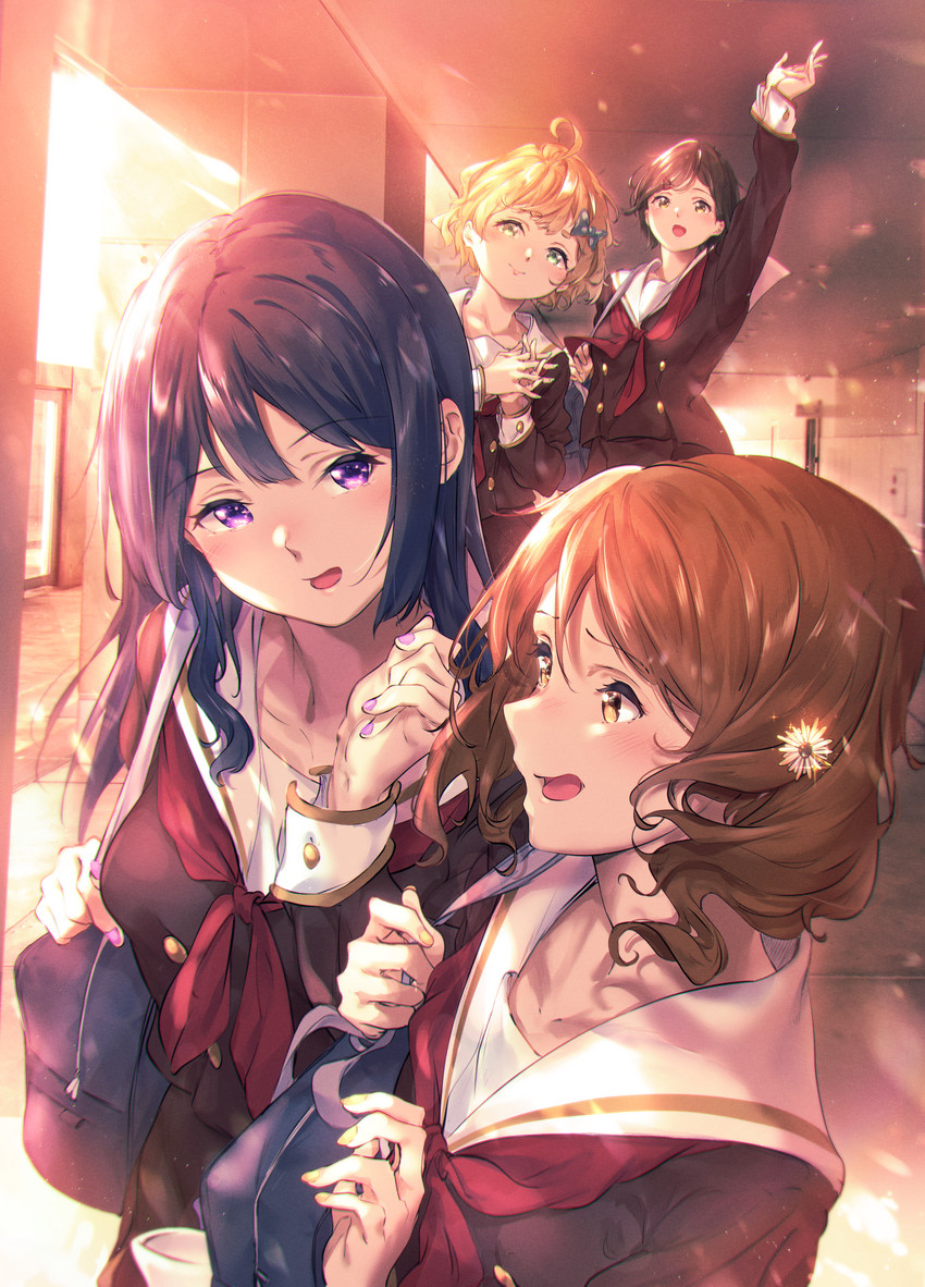 oumae kumiko, kousaka reina, kawashima sapphire, and katou hazuki (hibike! euphonium) drawn by kuzia_(atarayo)
