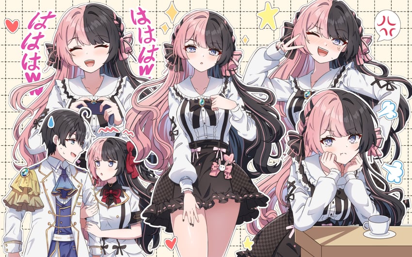 tachibana hinano and kamito (indie virtual youtuber and 1 more) drawn by synn032