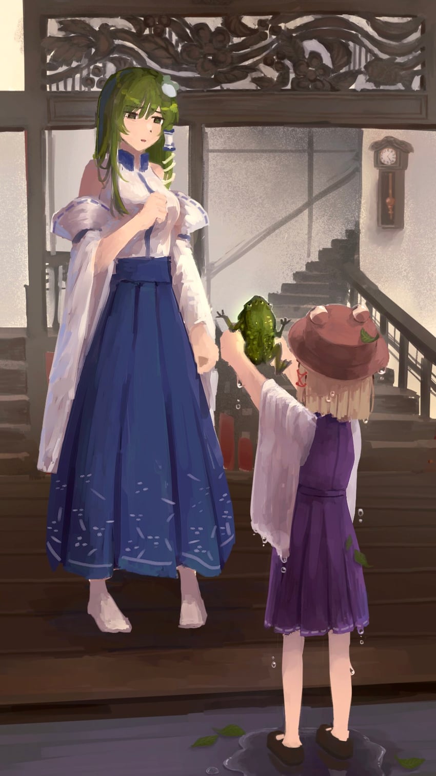 kochiya sanae and moriya suwako (touhou) drawn by bo_cota