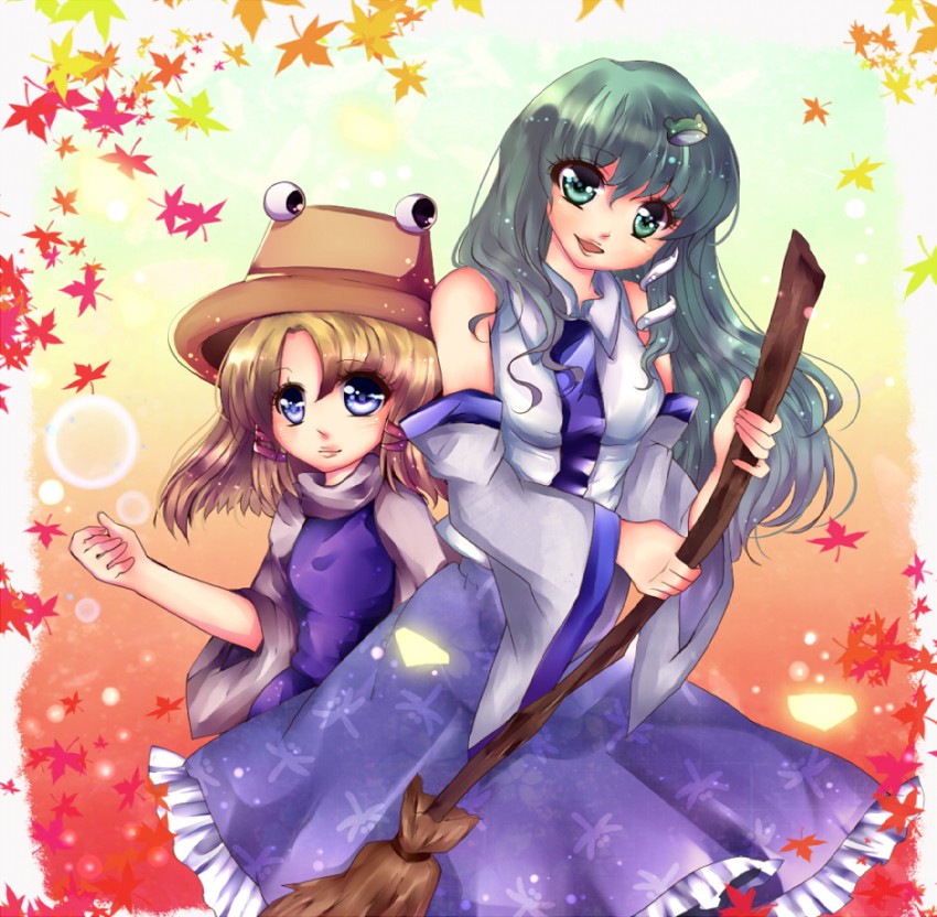 kochiya sanae and moriya suwako (touhou) drawn by yuyu_haruko