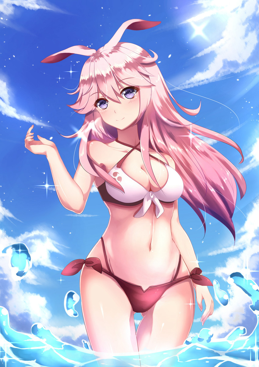 yae sakura (honkai and 2 more) drawn by chahei