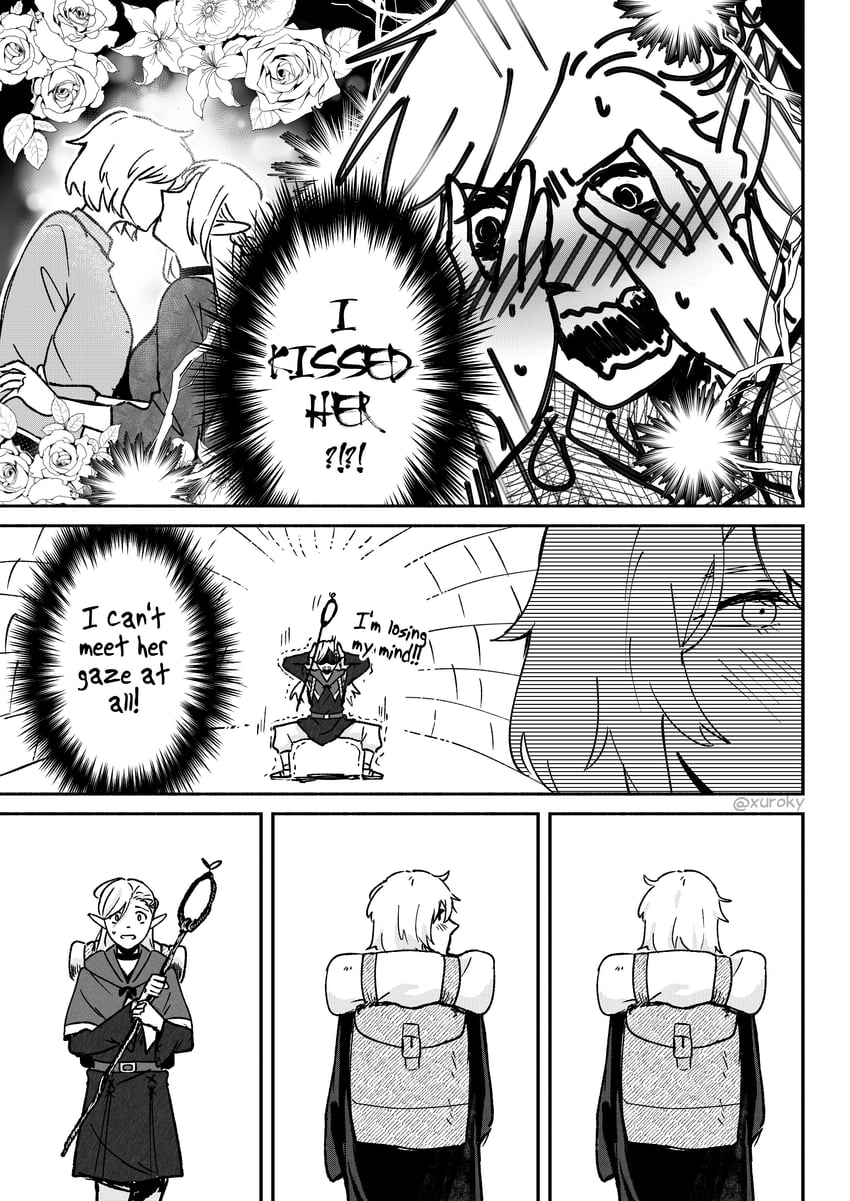 marcille donato and falin touden (dungeon meshi) drawn by kkxuroky