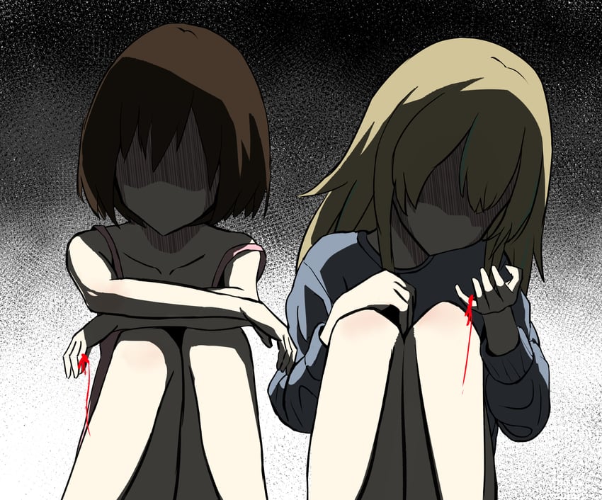 yamanouchi kano and kouzuki mahiru (yoru no kurage wa oyogenai) drawn by adosia