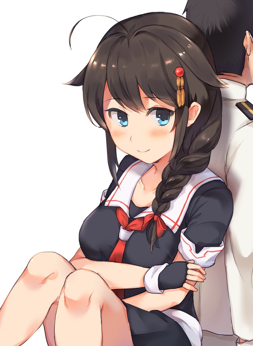 admiral, shigure, and shigure kai ni (kantai collection) drawn by senbei_(senbe_i)
