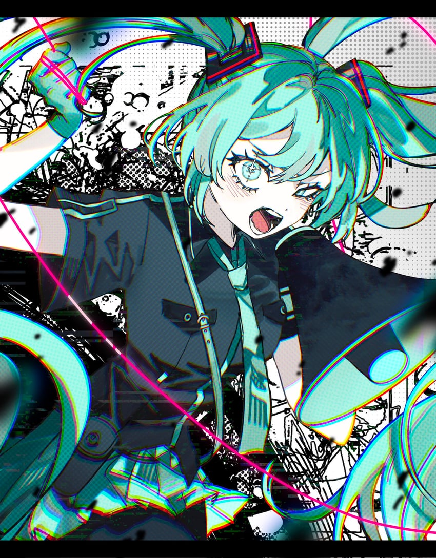 hatsune miku (vocaloid and 1 more) drawn by inu_totemo