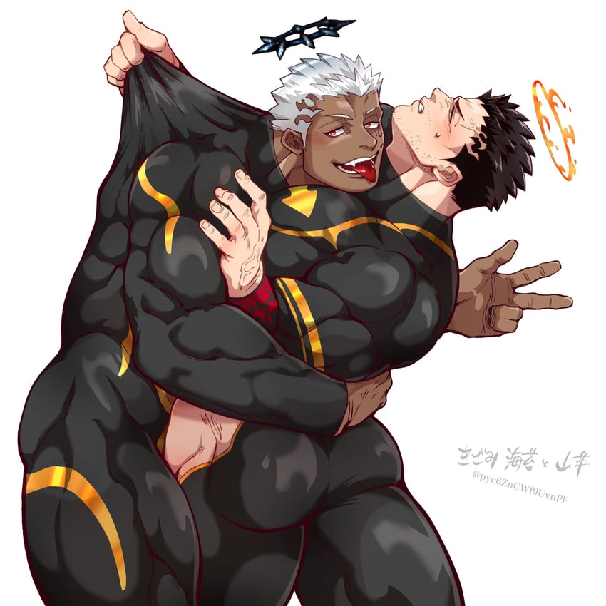 zabaniyya and israfil (tokyo afterschool summoners) drawn by kizami_nori_to_yamaimo