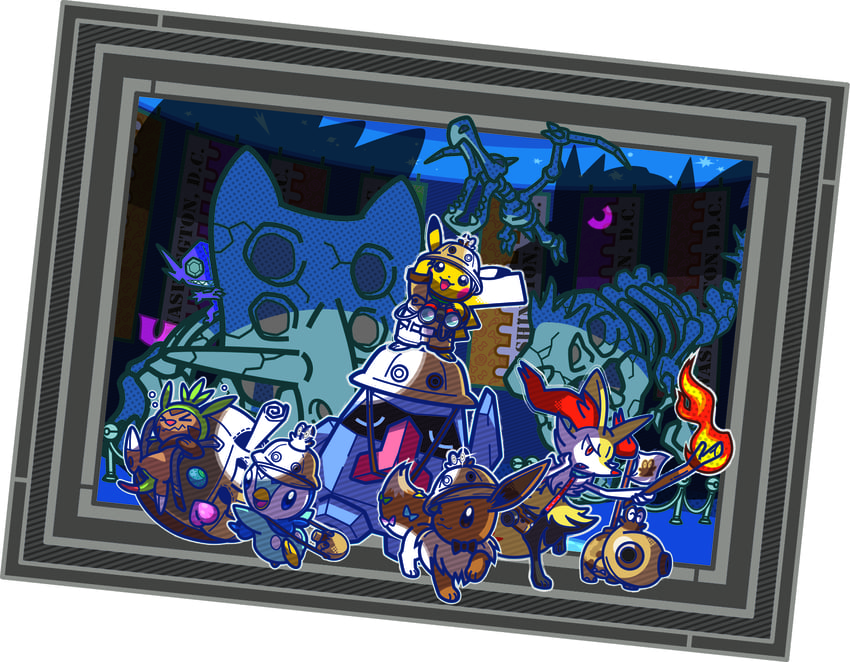 pikachu, eevee, braixen, chespin, sableye, and 5 more (pokemon)