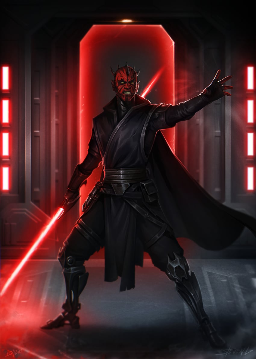 darth maul (star wars) drawn by steven_g