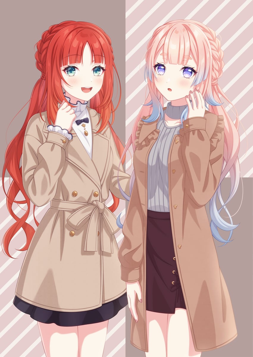 nilou and sangonomiya kokomi (genshin impact) drawn by pochimaru_(marumaru_wanwan)