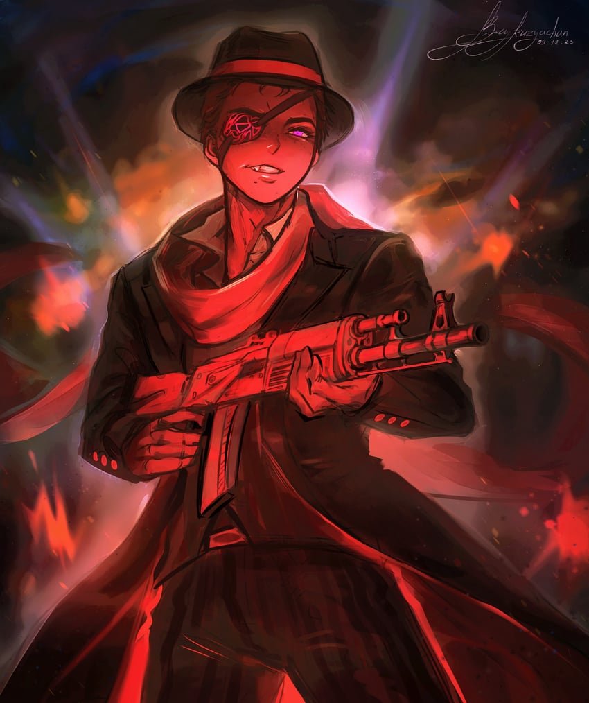 kuzuryu fuyuhiko (danganronpa and 1 more) drawn by kuzyachan