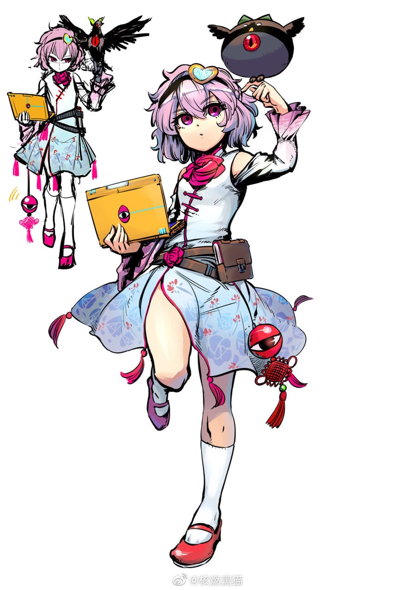 komeiji satori and reiuji utsuho (touhou) drawn by heran_hei_mao