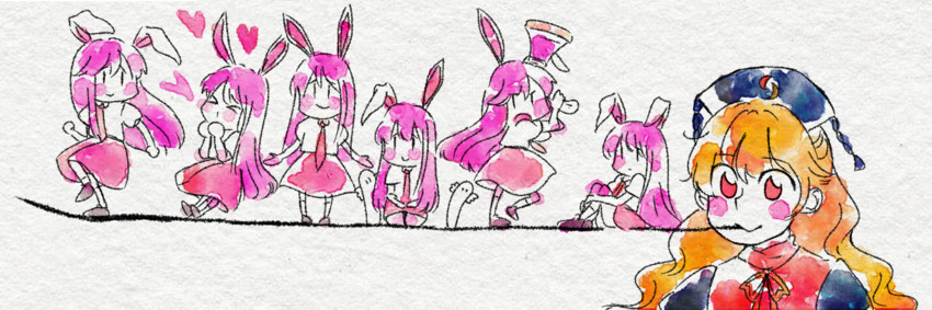 reisen udongein inaba and junko (touhou) drawn by kokeshi_(yoi_no_myoujou)