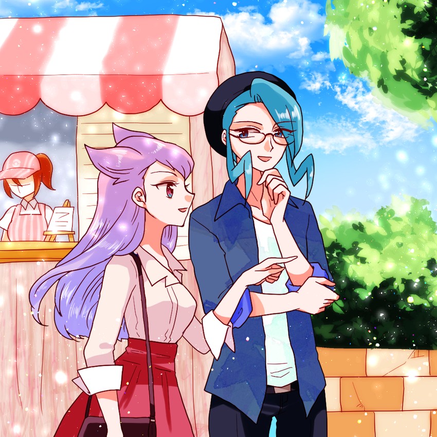 wallace and winona (pokemon and 1 more) drawn by hibikileon