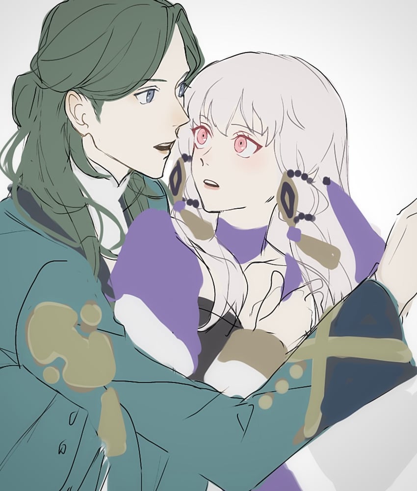 lysithea von ordelia and linhardt von hevring (fire emblem and 1 more) drawn by 0_ebj
