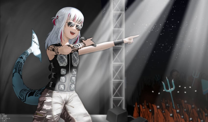 gawr gura, yagoo, and joakim broden (hololive and 3 more) drawn by joojerio9
