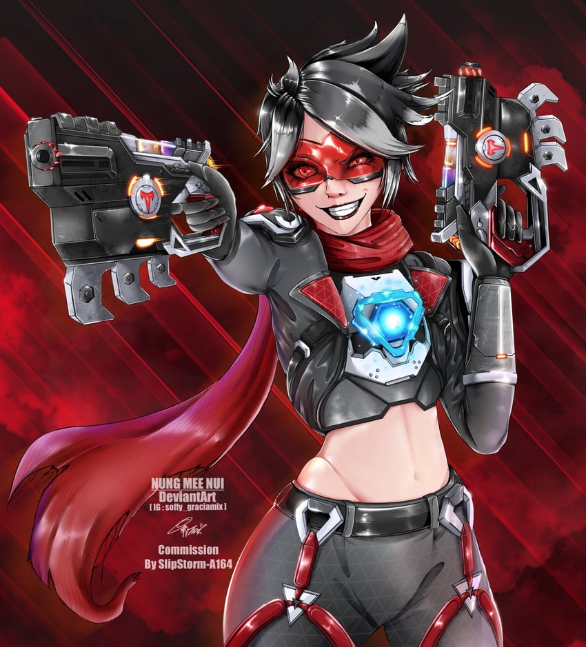 tracer and operative oxton (overwatch and 1 more) drawn by nungmeenui
