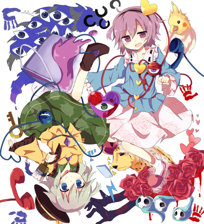 komeiji koishi and komeiji satori (touhou) drawn by to-den_(v-rinmiku)