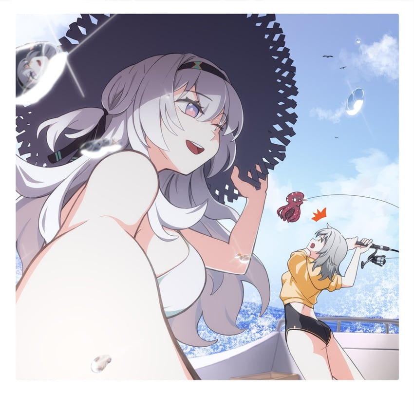 trailblazer, firefly, and stelle (honkai and 1 more) drawn by shi_(shi4557)