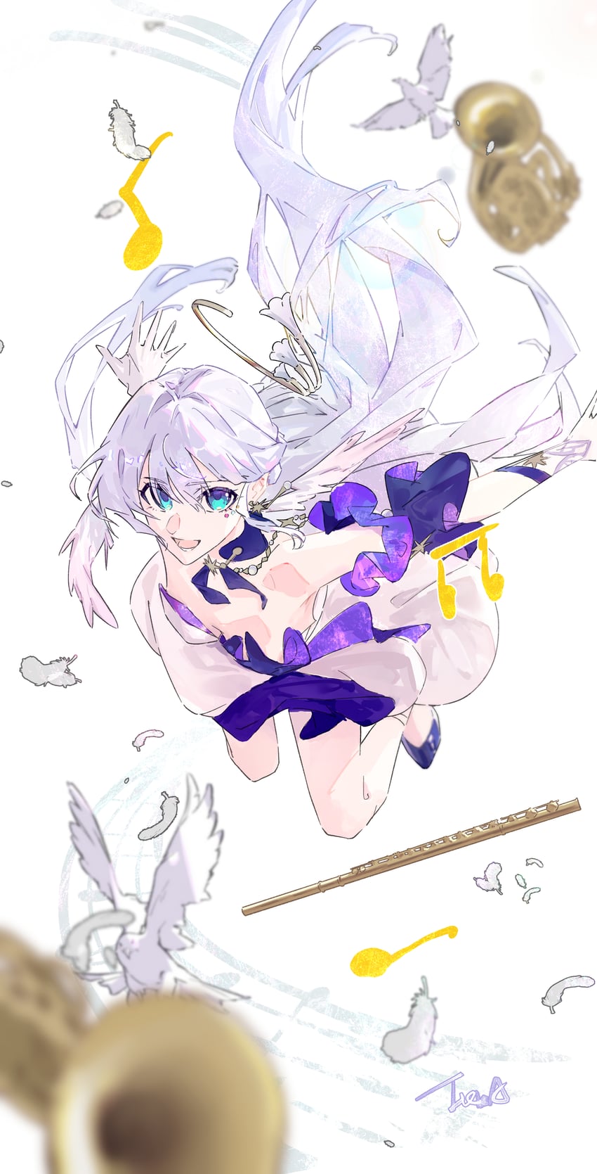 robin (honkai and 1 more) drawn by ikka_(bilibili_28683530)