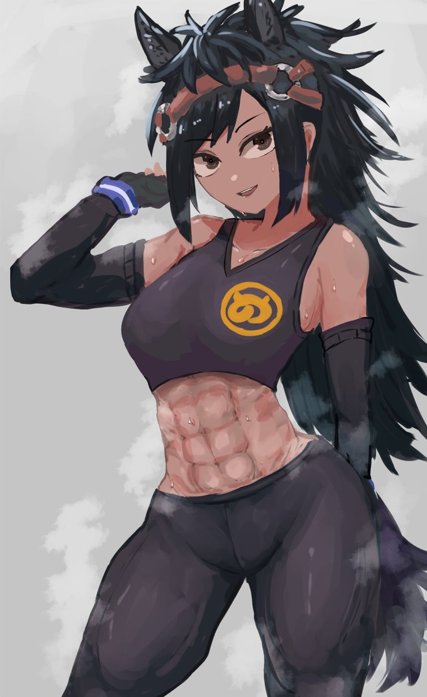 brown thoroughbred (kemono friends and 1 more) drawn by adeshi_(adeshi0693119)
