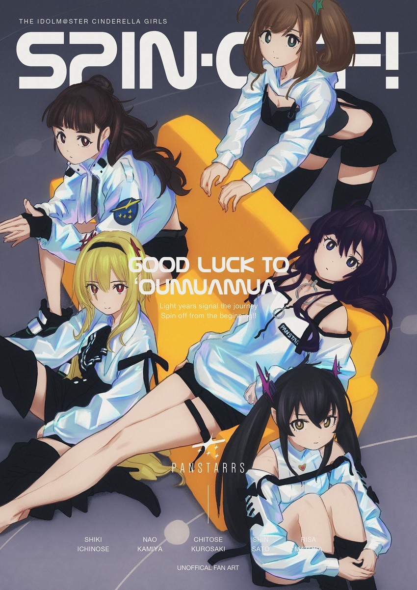 ichinose shiki, kamiya nao, matoba risa, sato shin, and kurosaki chitose (idolmaster and 2 more) drawn by deg_(deguana)