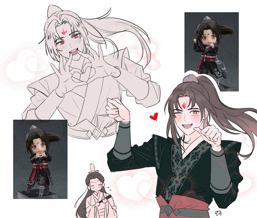 shen qingqiu and luo binghe (renzha fanpai zijiu xitong) drawn by hum_(s2mhms2)