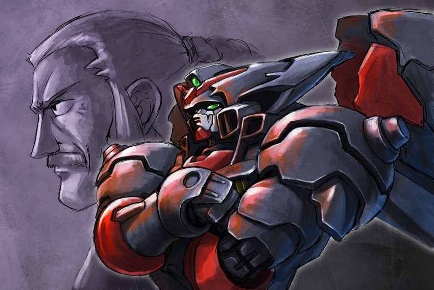 master asia and master gundam (gundam and 1 more) drawn by aniki_gunsou