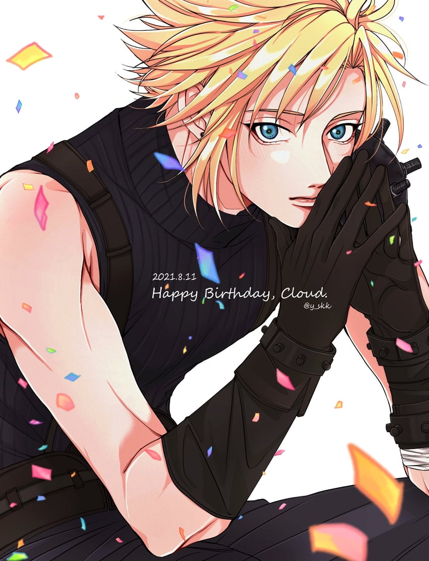 cloud strife (final fantasy and 2 more) drawn by y_skk