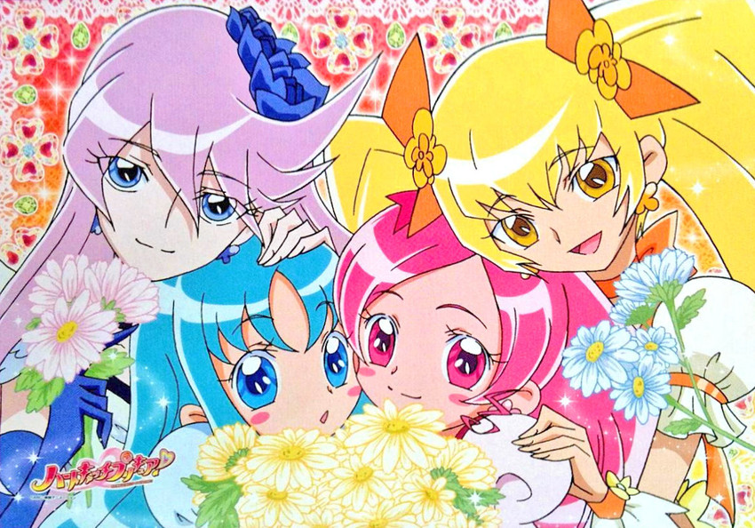 kurumi erika, hanasaki tsubomi, tsukikage yuri, myoudouin itsuki, cure marine, and 3 more (precure and 1 more)