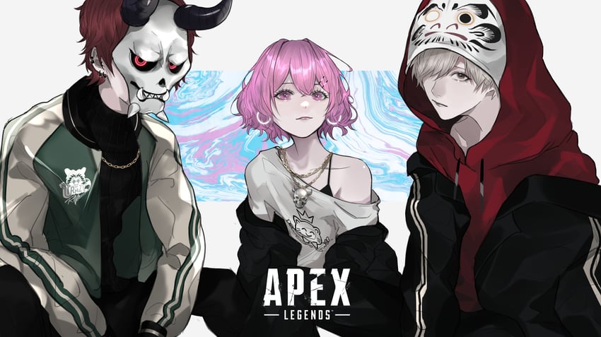 nqrse, daruma is god, and arisakaaa (apex legends and 2 more) drawn by mano_aaa
