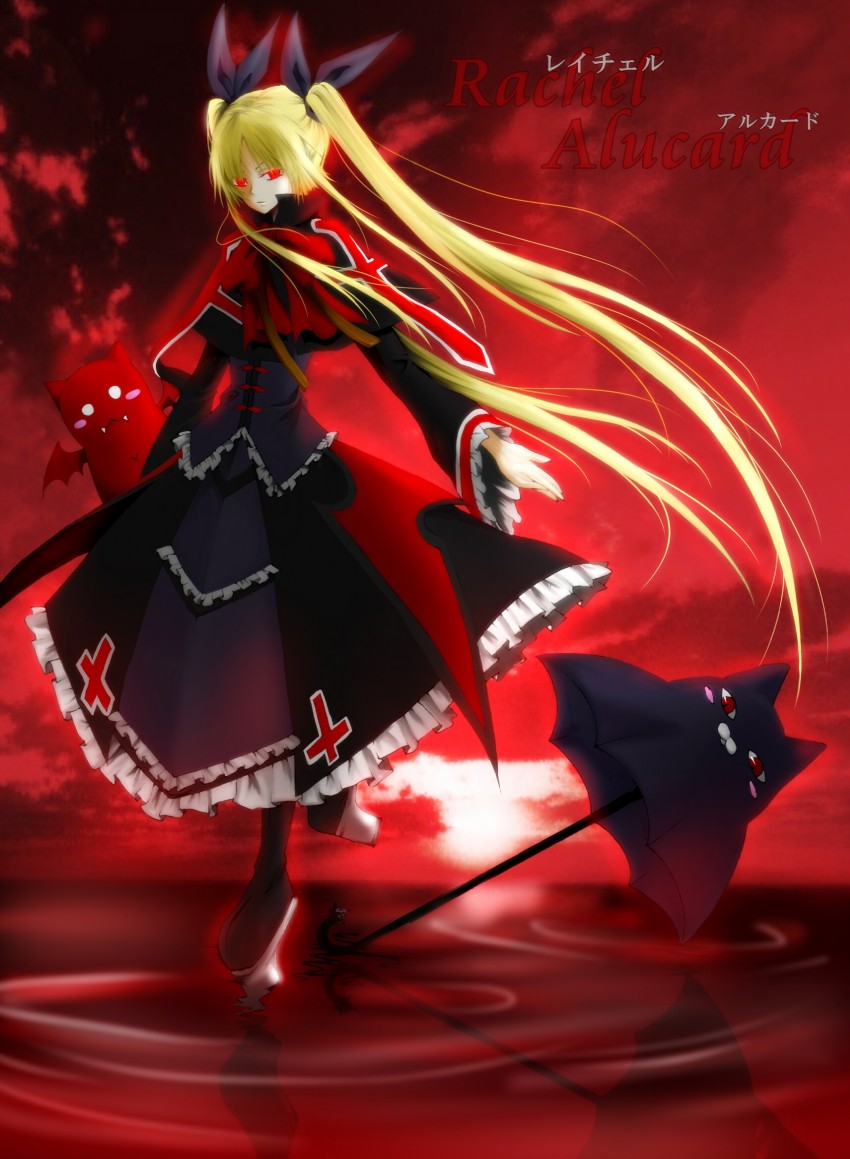 rachel alucard, gii, and nago (blazblue) drawn by wonder_library