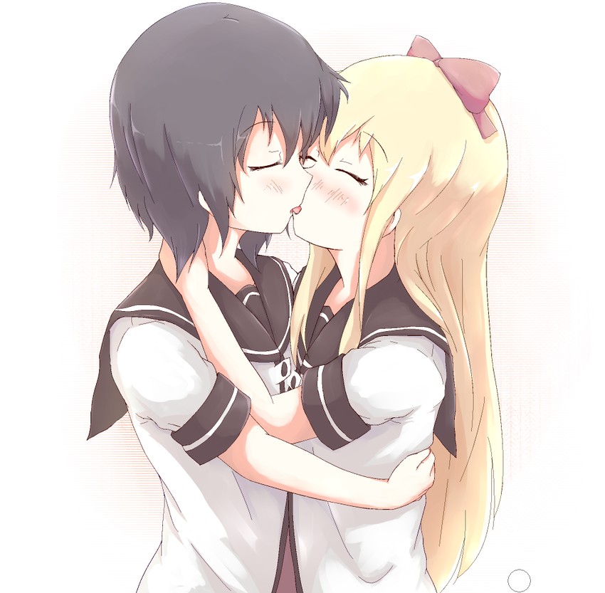 toshinou kyouko and funami yui (yuruyuri) drawn by moai_(my_angel)