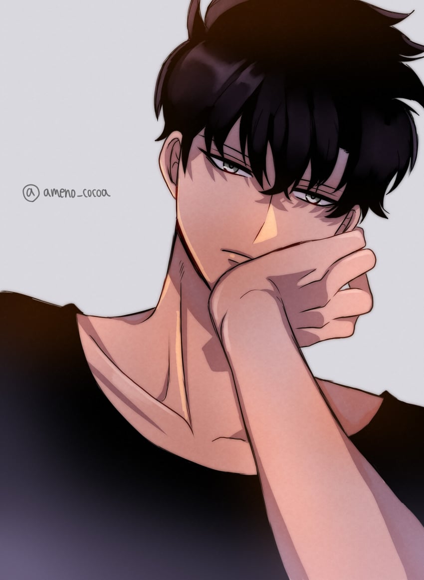 sung jin-woo (solo leveling) drawn by akina_(user_htkx7587)