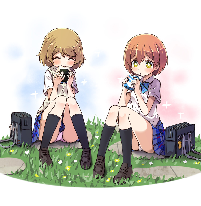 hoshizora rin and koizumi hanayo (love live! and 2 more) drawn by shipii_(jigglypuff)