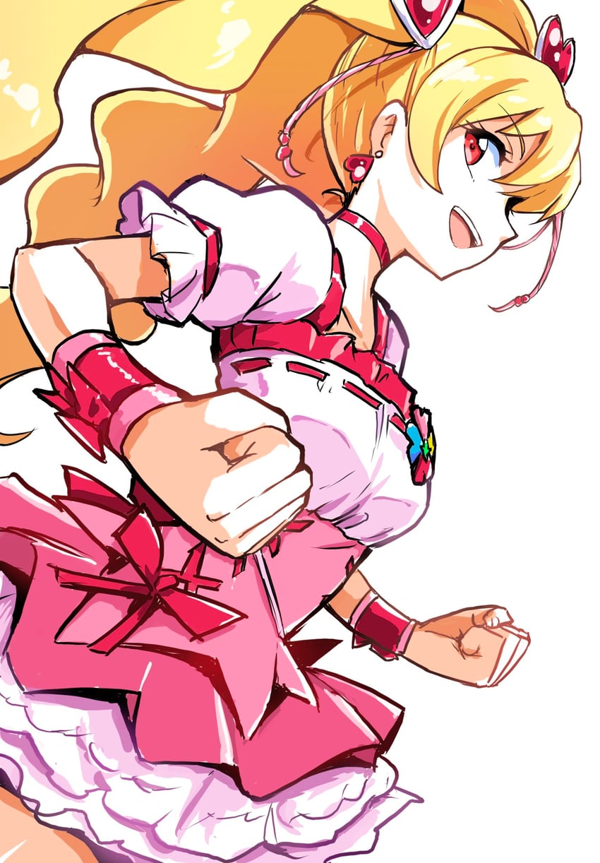 momozono love and cure peach (precure and 1 more) drawn by uraki