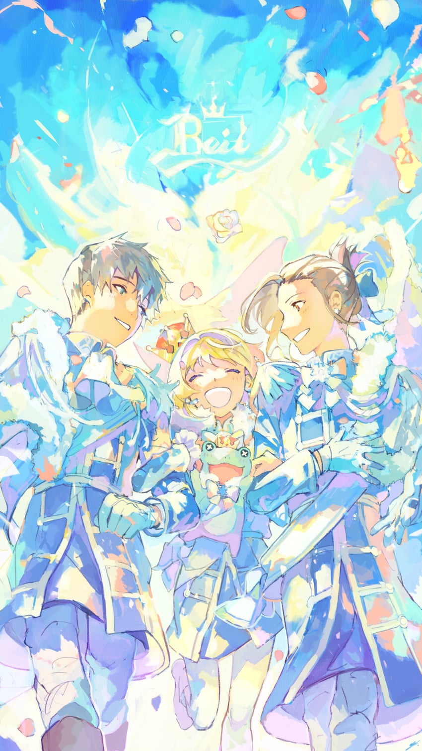 pierre bichelberger, watanabe minori, and takajo kyoji (idolmaster and 1 more) drawn by bio_l_oid