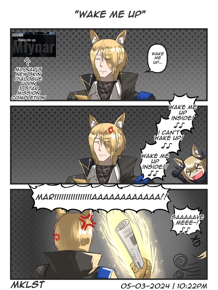 blemishine and mlynar (arknights and 1 more) drawn by maikeruexe