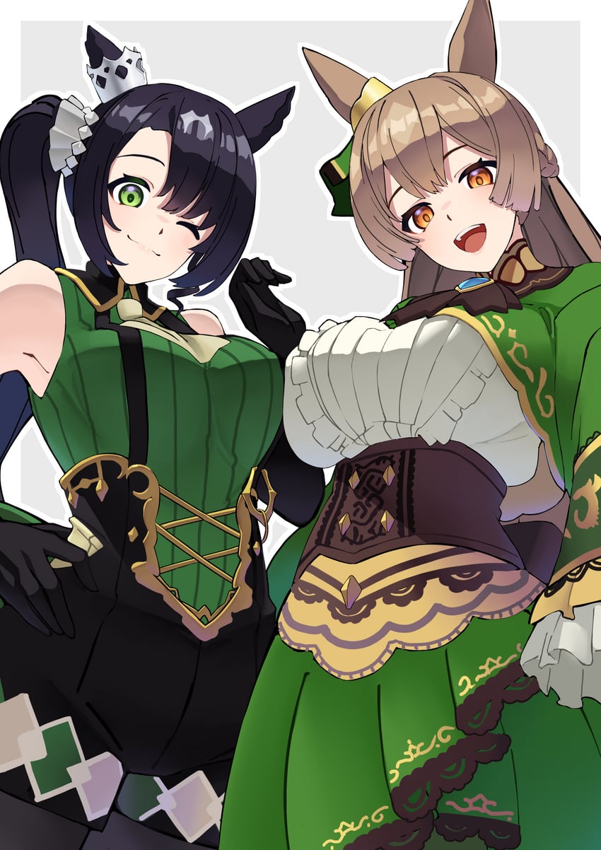 satono diamond and satono crown (umamusume) drawn by reibun_(raven1119)