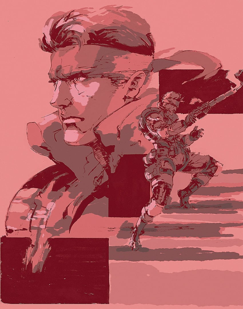 solid snake (metal gear and 1 more) drawn by noinktechnique