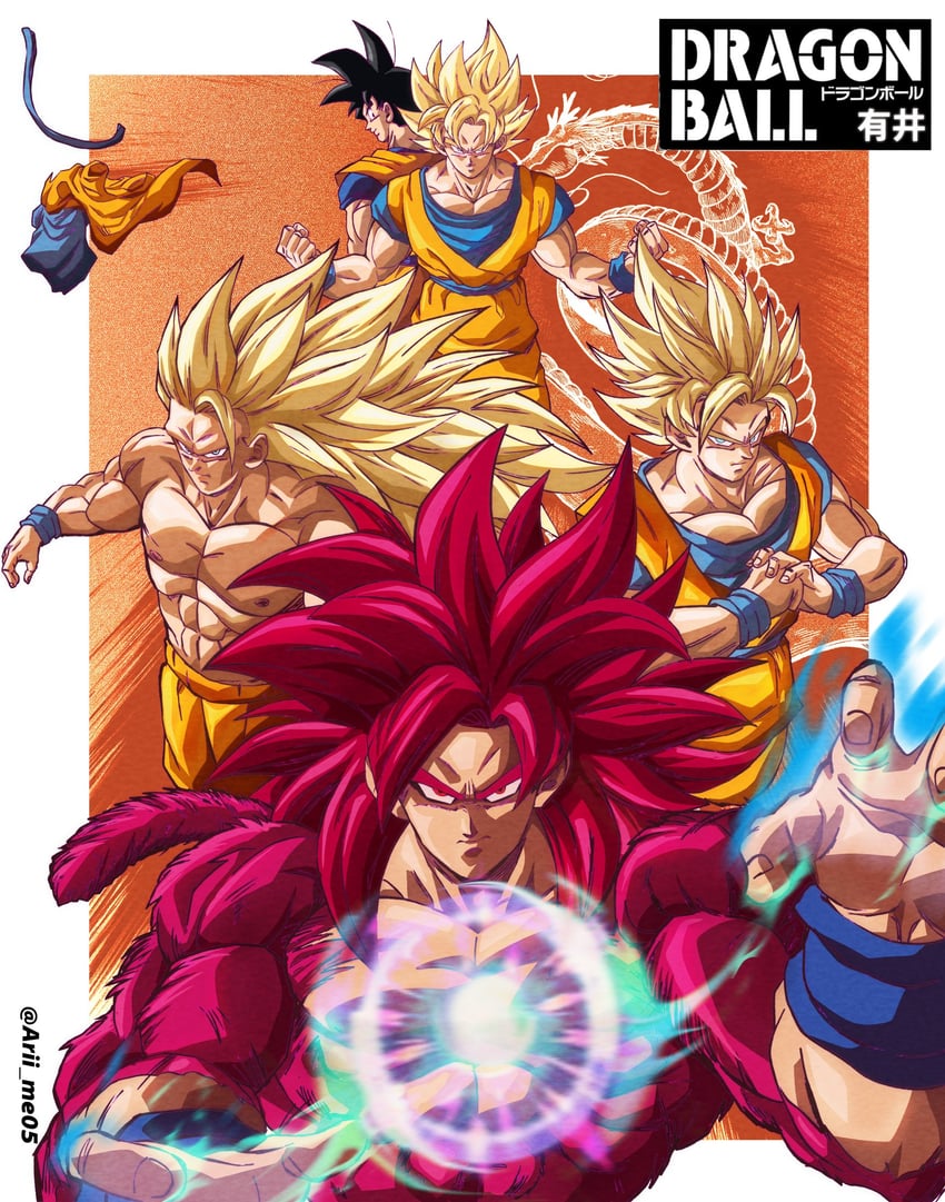 son goku (dragon ball and 1 more) drawn by arii_me05