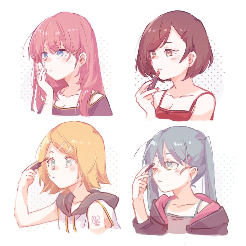hatsune miku, kagamine rin, megurine luka, and meiko (vocaloid) drawn by mi_no_take