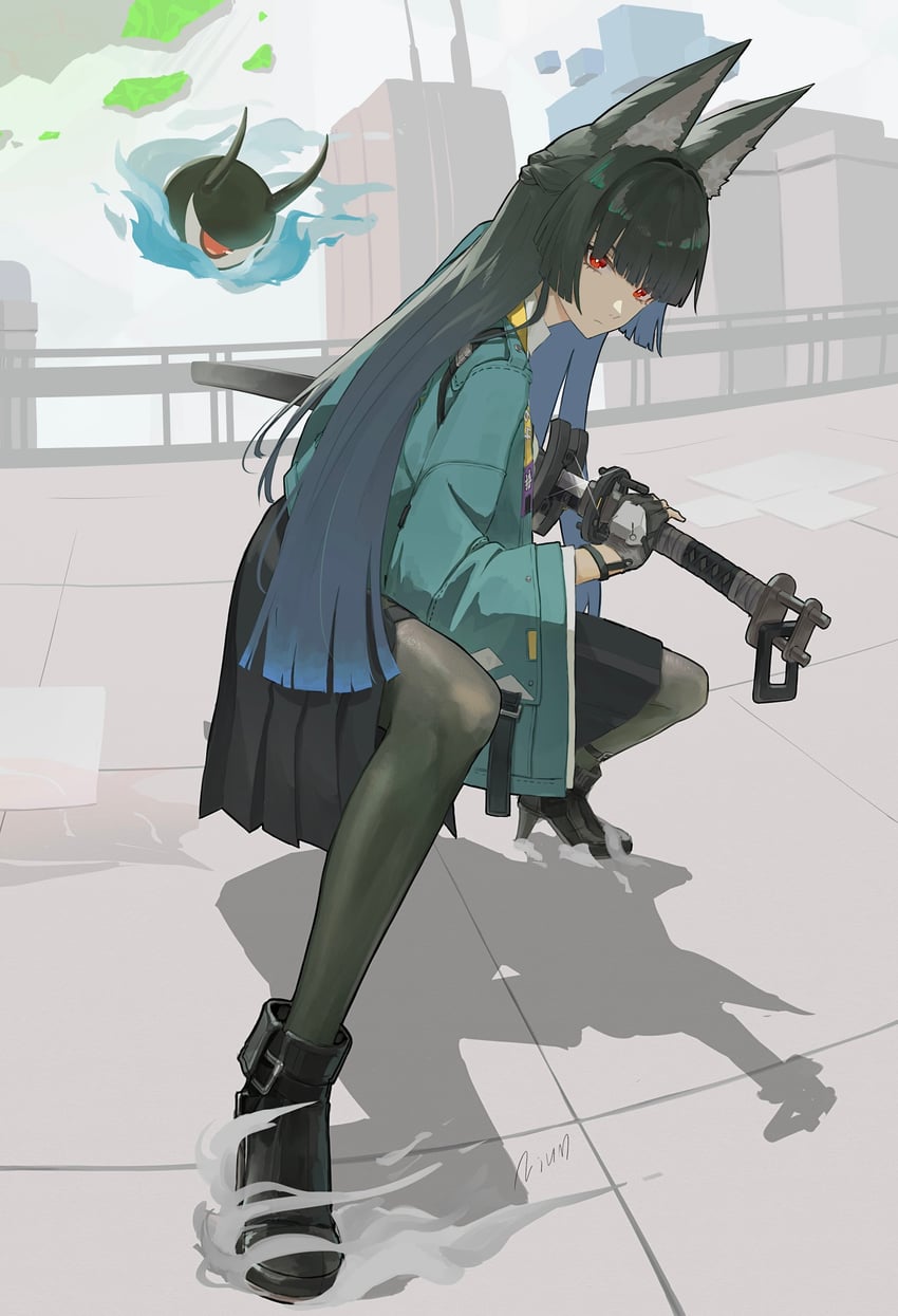 hoshimi miyabi and tailless (zenless zone zero) drawn by nium_404