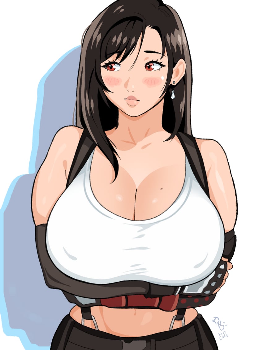 tifa lockhart (final fantasy and 1 more) drawn by iroquoisdomi
